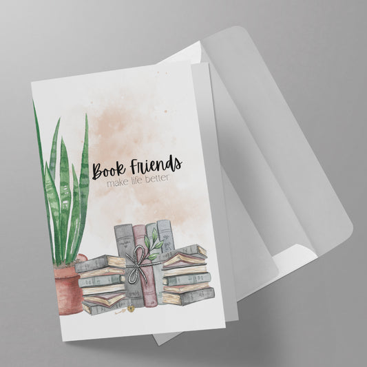 Book Friends Greeting Card