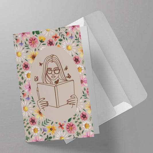 Book Garden Greeting Card