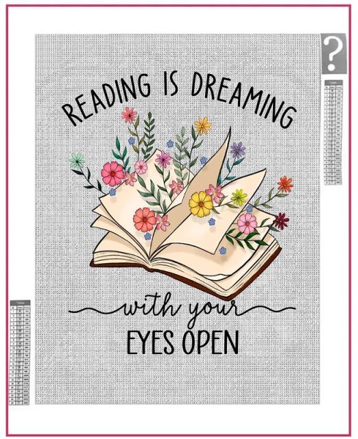 Reading Is Dreaming With Your Eyes Open Diamond Art